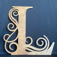 Load image into Gallery viewer, Monogram Letter with Swirl Decorations
