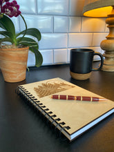 Load image into Gallery viewer, Spiral Bound Wooden Journal
